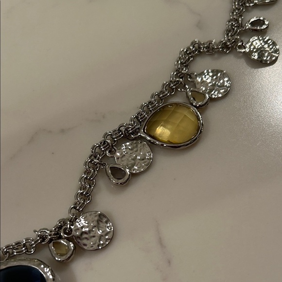 Chico's Silver belt with Blue and Yellow Accents - Picture 3 of 6